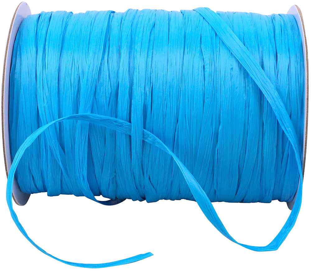 Raffia Prime Aqua 1/4 Inch Rayon Matte