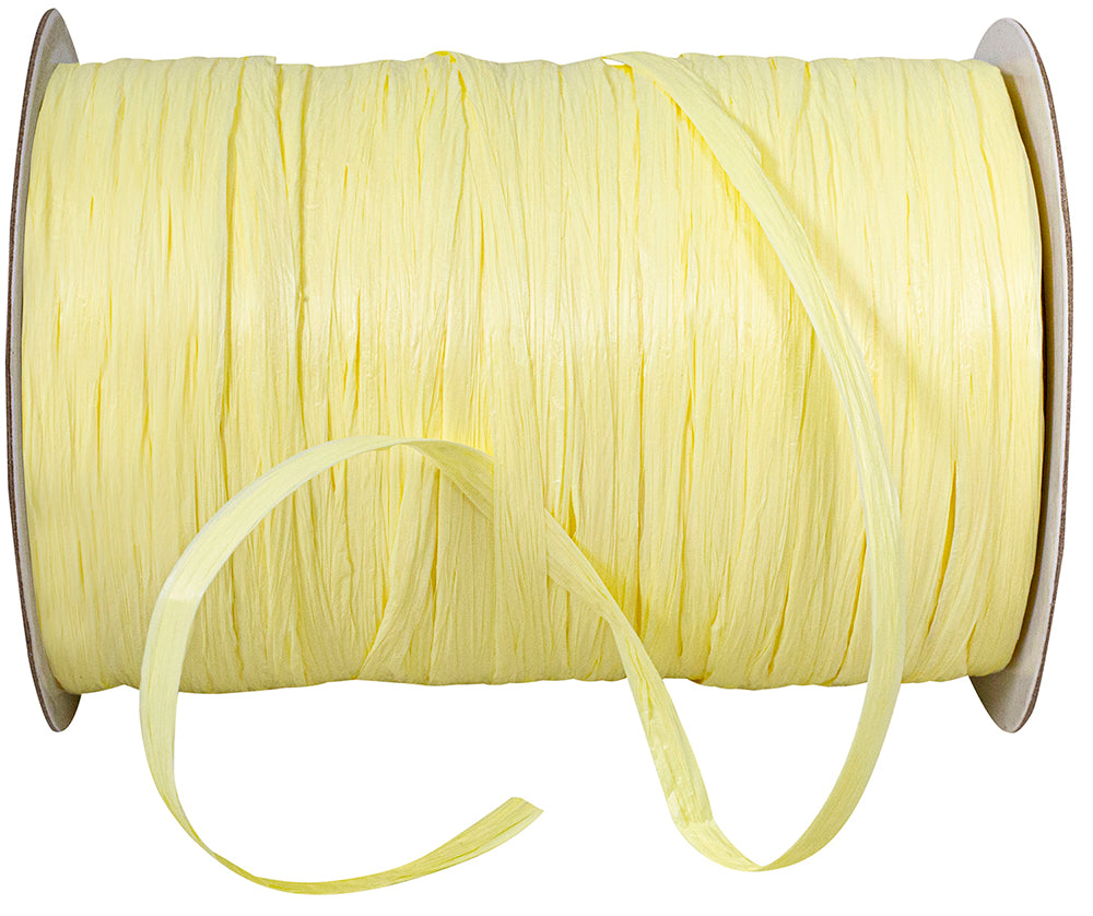 Raffia Prime Yellow 1/4 Inch Rayon Matte