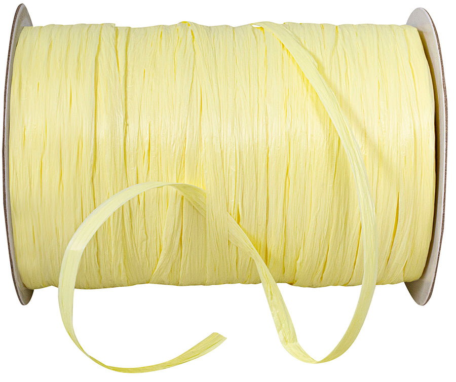 Raffia Prime Yellow 1/4 Inch Rayon Matte