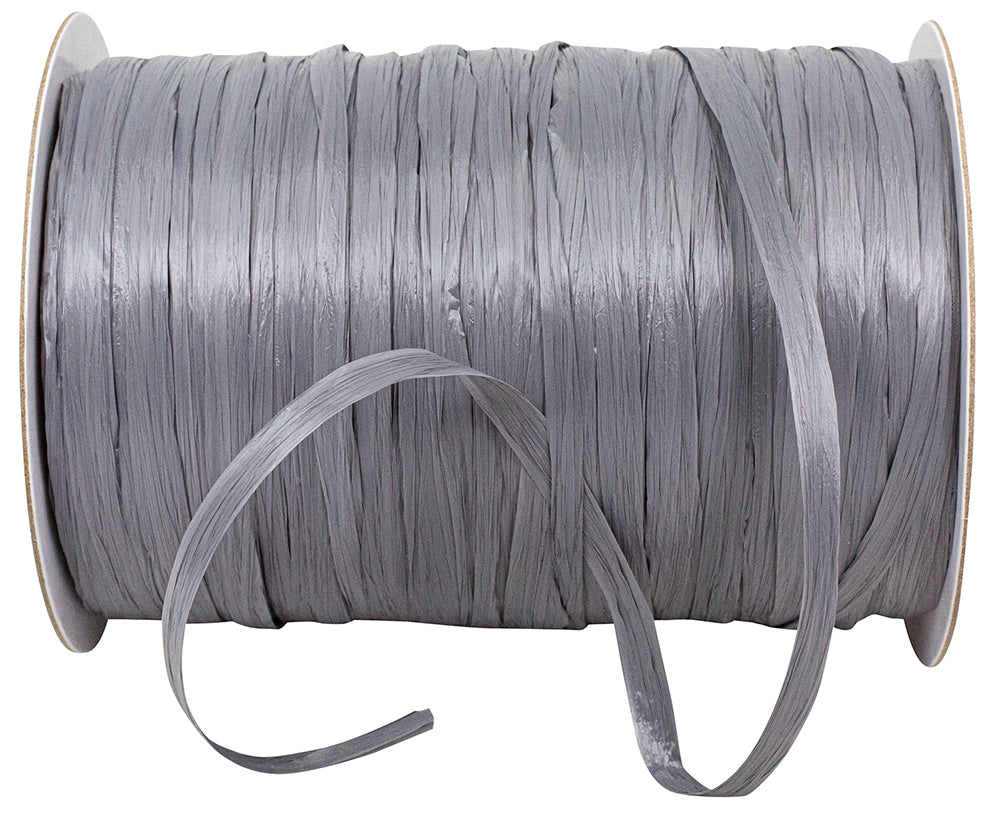 Charcoal Raffia Prime 1/4 Inch Rayon Matte