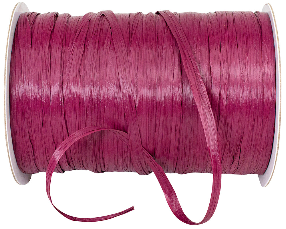Raffia Prime Wine 1/4 Inch Rayon Matte Ribbon