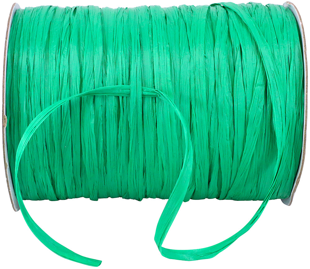 Raffia Prime Kelly 1/4 Inch Rayon Matte