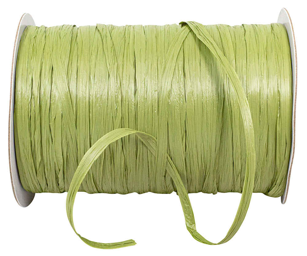 Raffia Prime Olive 1/4 Inch Rayon Matte