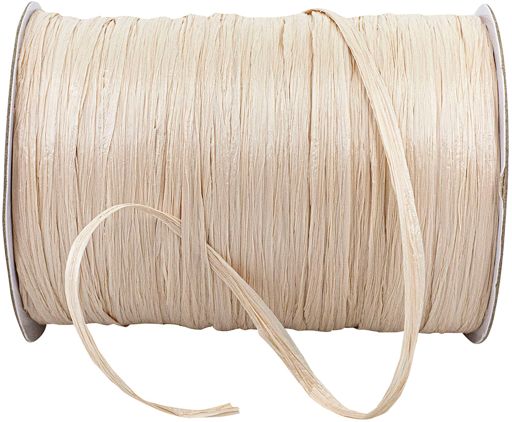 Ivory Raffia Prime 1/4 Inch Rayon Matte