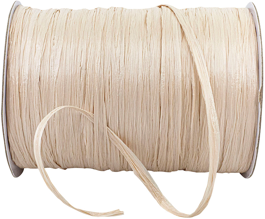 Ivory Raffia Prime 1/4 Inch Rayon Matte