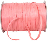Raffia Prime Coral 1/4 Inch Rayon Matte