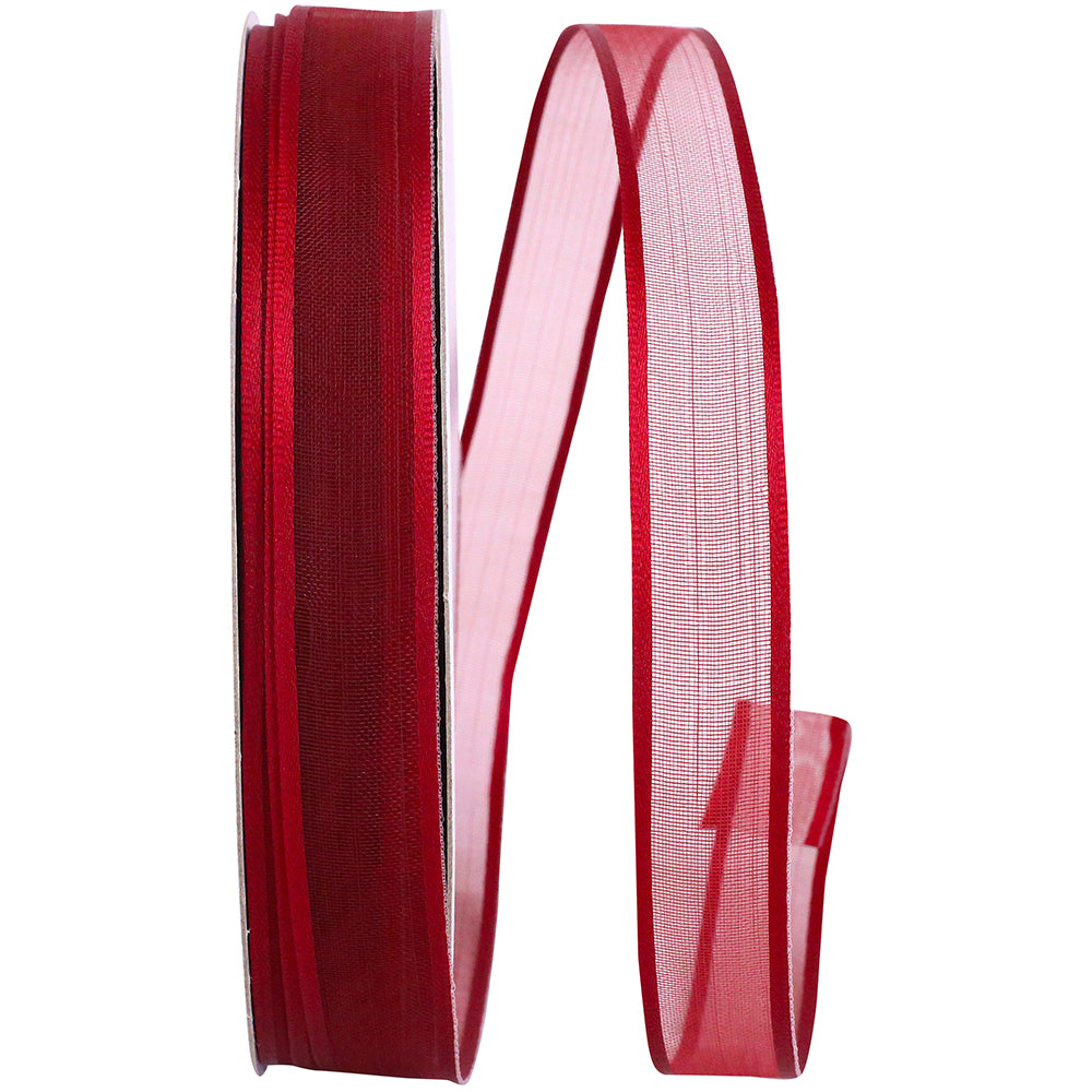 Classic 5 8 Inch Charlize Sheer Satin Wired Edge Ribbon for Wreaths & Bows