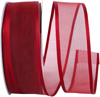 Classic 1-1 2 Inch Charlize Sheer Satin Wired Edge Ribbon for Wreaths & Bows