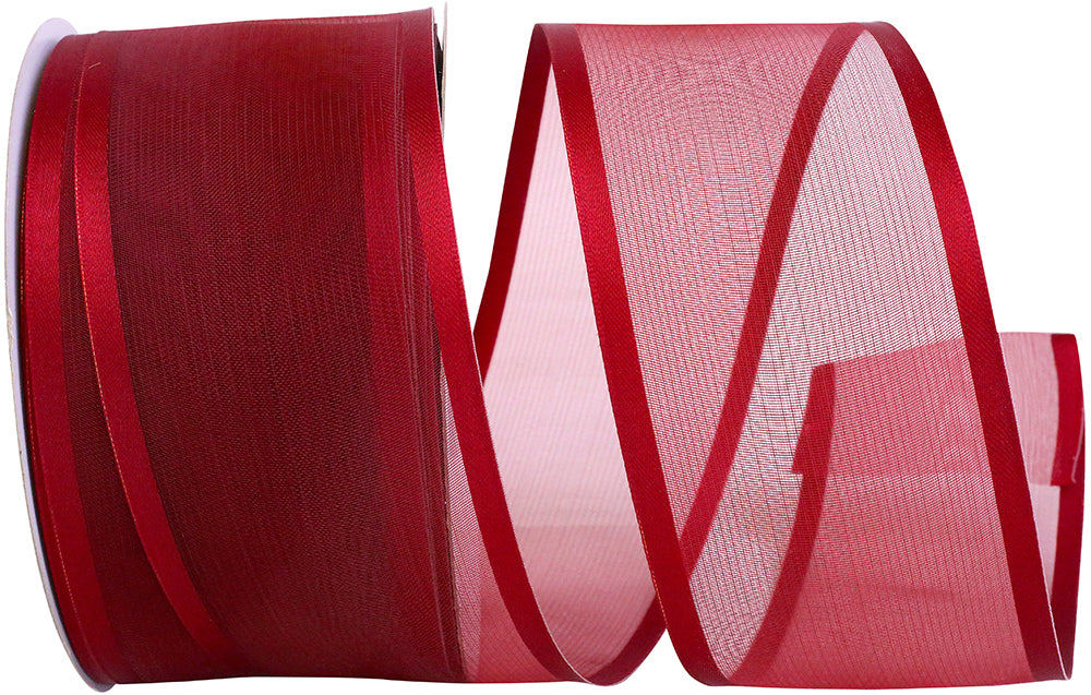 Classic 2-1 2 Inch Charlize Sheer Satin Wired Edge Ribbon for Wreaths & Bows