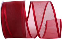 Classic 2-1 2 Inch Charlize Sheer Satin Wired Edge Ribbon for Wreaths & Bows