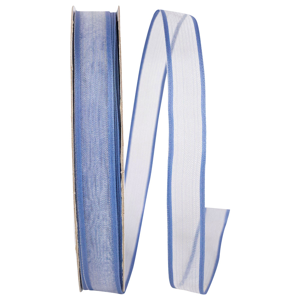Slate 5 8 Inch Charlize Sheer Satin Wired Edge Ribbon for Wreaths & Bows