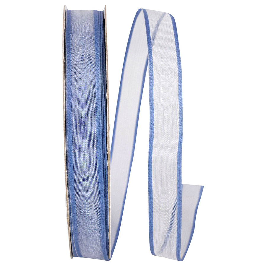 Slate 5 8 Inch Charlize Sheer Satin Wired Edge Ribbon for Wreaths & Bows