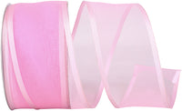 Light 2-1 2 Inch Charlize Sheer Satin Wired Edge Ribbon for Wreaths & Bows