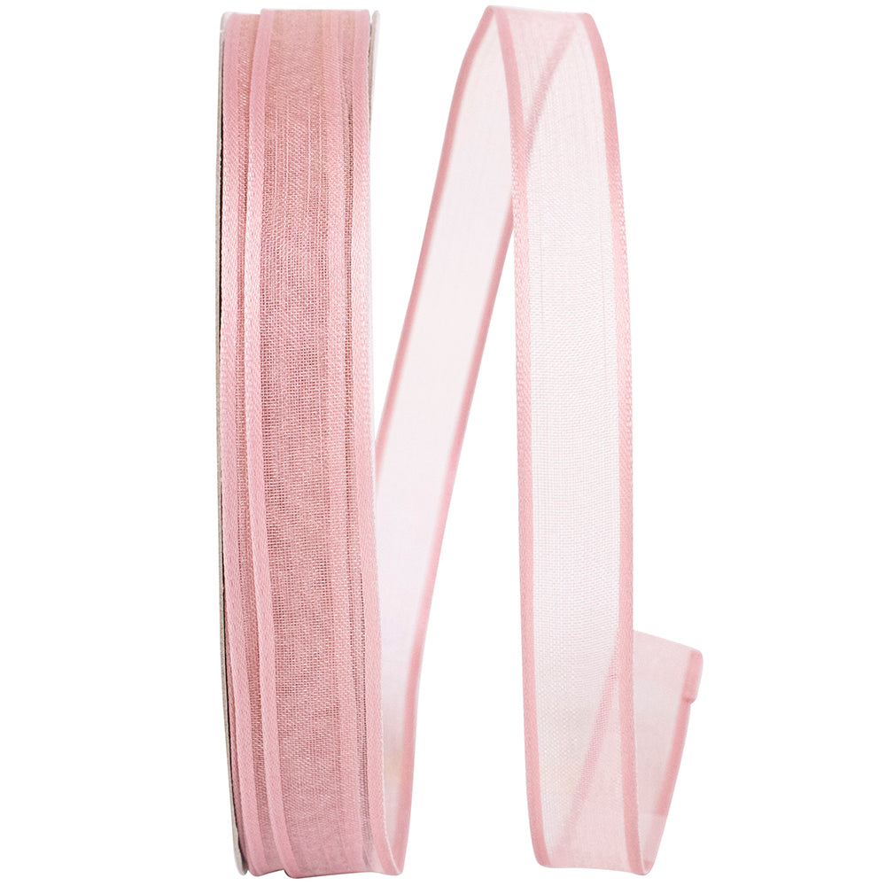 Rose 5 8 Inch Charlize Sheer Satin Wired Edge Ribbon for Wreaths & Bows