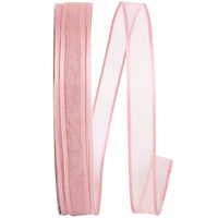 Rose 5 8 Inch Charlize Sheer Satin Wired Edge Ribbon for Wreaths & Bows