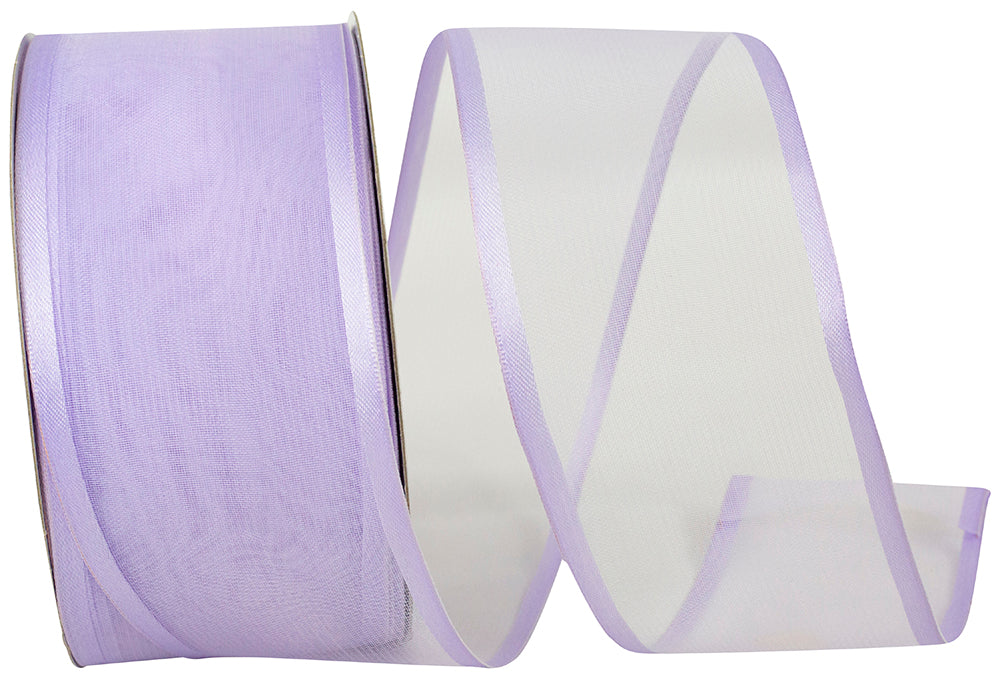 French 2-1 2 Inch Charlize Sheer Satin Wired Edge Ribbon for Wreaths & Bows