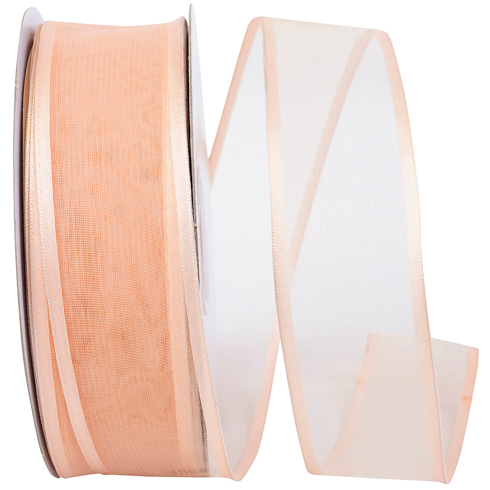 Petal 1-1 2 Inch Charlize Sheer Satin Wired Edge Ribbon for Wreaths & Bows