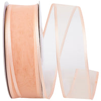 Petal 1-1 2 Inch Charlize Sheer Satin Wired Edge Ribbon for Wreaths & Bows