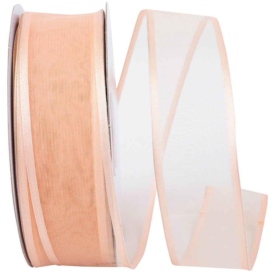 Petal 1-1 2 Inch Charlize Sheer Satin Wired Edge Ribbon for Wreaths & Bows