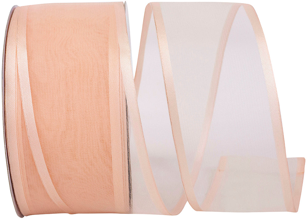 Petal 2-1 2 Inch Charlize Sheer Satin Wired Edge Ribbon for Wreaths & Bows