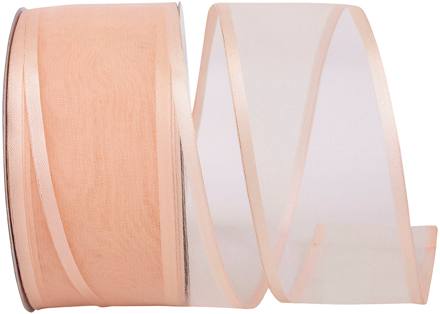 Petal 2-1 2 Inch Charlize Sheer Satin Wired Edge Ribbon for Wreaths & Bows