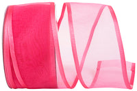 2-1 2 Inch Charlize Sheer Satin Wired Edge Ribbon for Wreaths & Bows