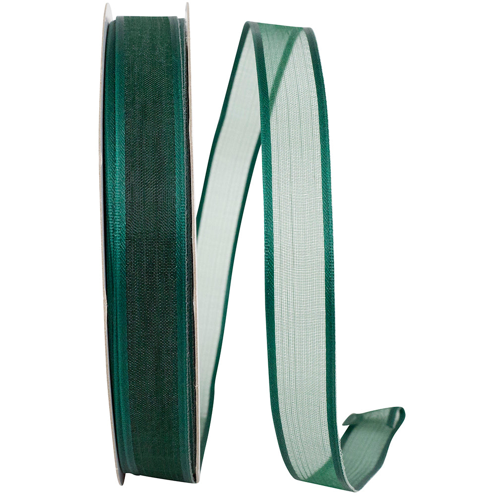 Hunter 5 8 Inch Charlize Sheer Satin Wired Edge Ribbon for Wreaths & Bows