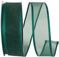 Hunter 1-1 2 Inch Charlize Sheer Satin Wired Edge Ribbon for Wreaths & Bows