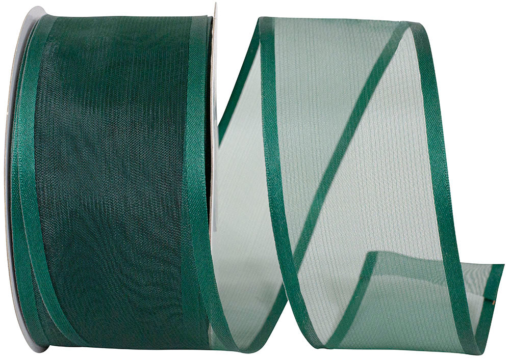 Hunter 2-1 2 Inch Charlize Sheer Satin Wired Edge Ribbon for Wreaths & Bows