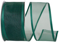 Hunter 2-1 2 Inch Charlize Sheer Satin Wired Edge Ribbon for Wreaths & Bows