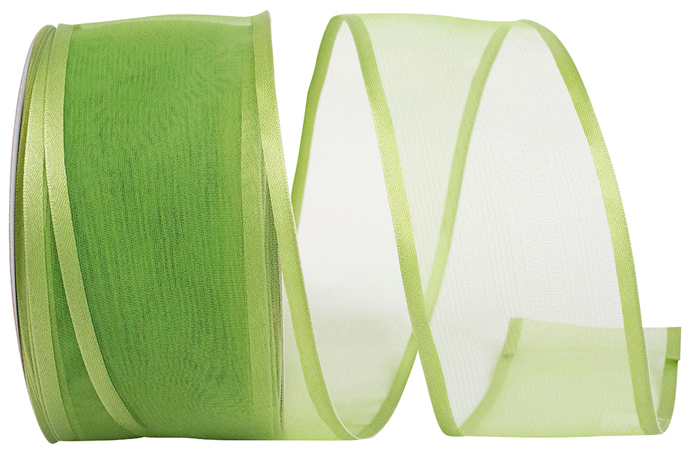 Willow 2-1 2 Inch Charlize Sheer Satin Wired Edge Ribbon for Wreaths & Bows