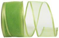 Willow 2-1 2 Inch Charlize Sheer Satin Wired Edge Ribbon for Wreaths & Bows