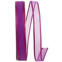 Magenta 5 8 Inch Charlize Sheer Satin Wired Edge Ribbon for Wreaths & Bows