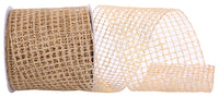 Natural Jute Wired Ribbon 4 Inch for Wreaths and Bows