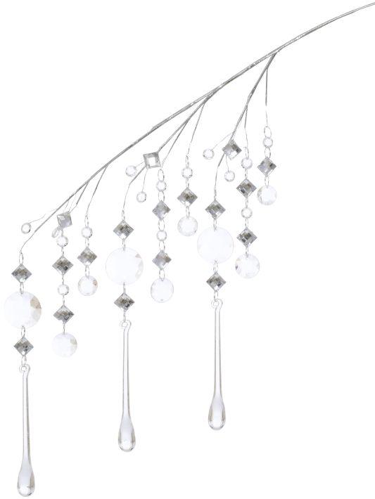Tear Drop Jeweled  Hanging Spray - 26 Inches