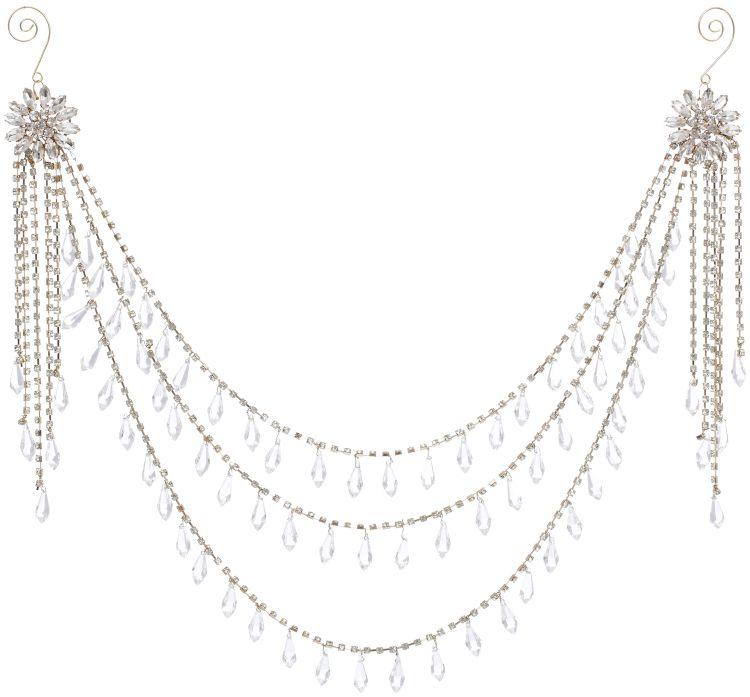 Hanging Jeweled Swag - 21.5 Inches