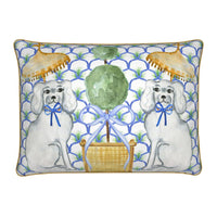 Blue & White Staffordshire Dog Lg Lumbar Pillow