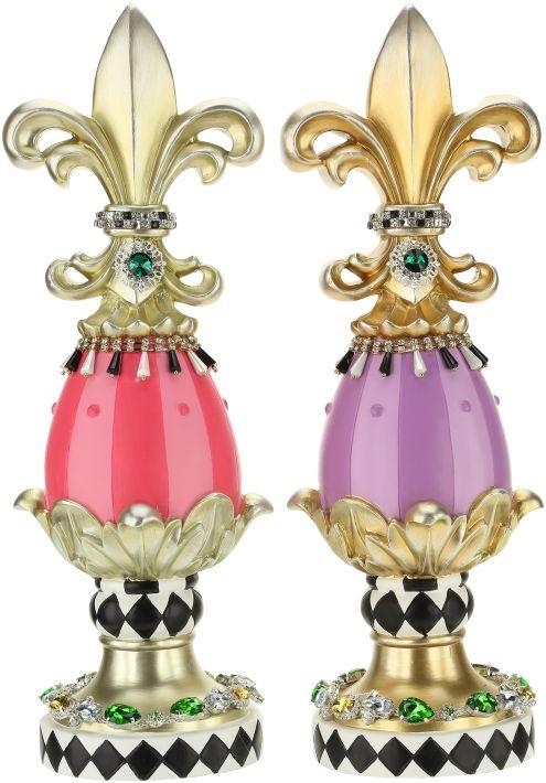 Jewleed Harlequin Finial, Assortment of 2 -14.5 Inches