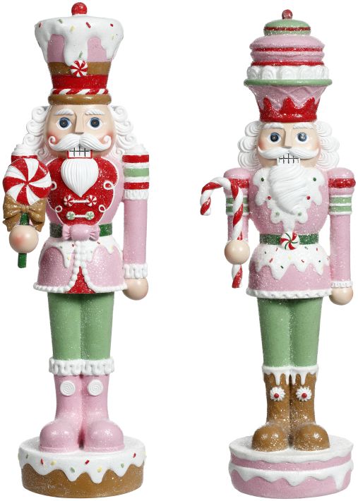 Peppermint Nutcracker, Assortment of 2 - 13-17.5 Inches