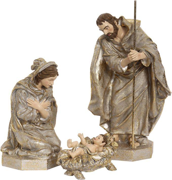 Glistening Nativity, Large, Set of 3 - 18 Inches