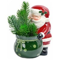 Santa With Giftbag Vase