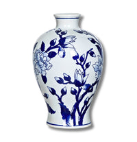 Roseanne Blue & White Magnolia Vase