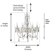 Esme 5 Light Crystal Chandelier