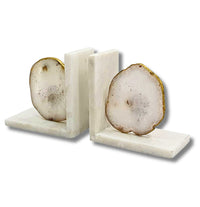 Allura Agate & Marble Bookends