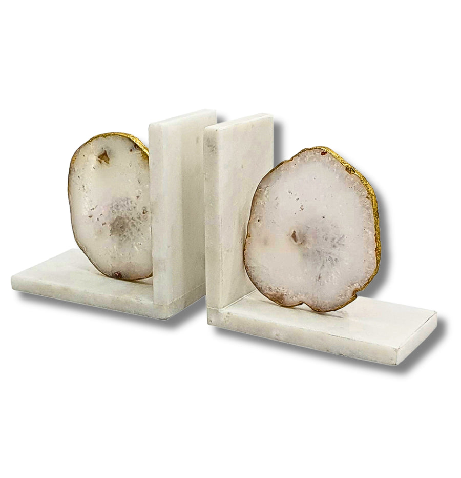 Allura Agate & Marble Bookends