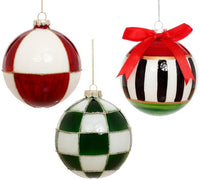 Christmas Ball Ornament, Box of 6 - 4 Inches