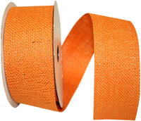 Burlap Ribbon Orange 2-1/2 Inch for Wreaths and Bows