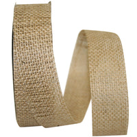 Burlap Ribbon Natural 1-3/8 Inch for Wreaths and Bows