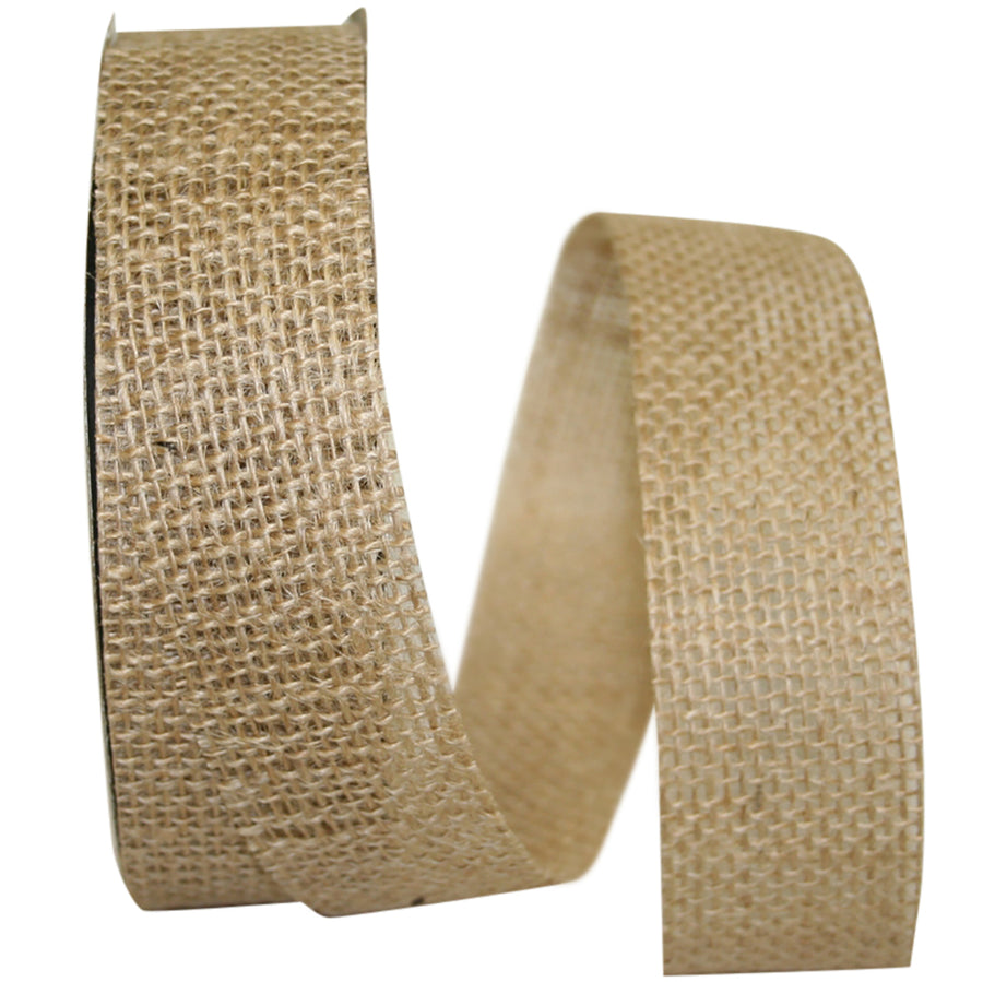 Burlap Ribbon Natural 1-3/8 Inch for Wreaths and Bows