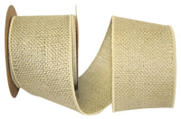 Sage Burlap Wired Edge Ribbon 2-1/2 Inch for Wreaths